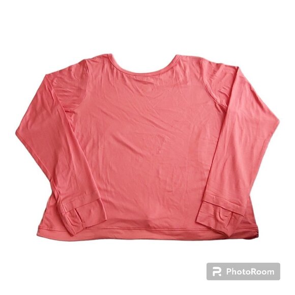 Acx Active Peach Long Sleeved Shirt With Cinch Cord & Thumb Holes - Size Small - Picture 2 of 5